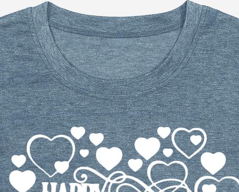 Love Heart Graphic Tees Cute Shirt Women Loose Fit Short Sleeve Top in Saudi Arabia