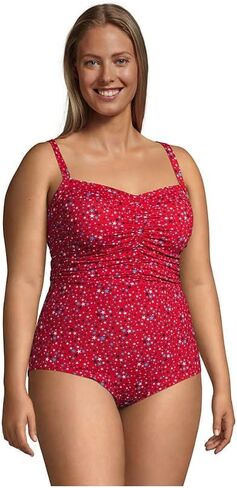 نهاية الأراضي 'Womens Clorine مقاومة الحبيب قطعة واحدة في ملابس السباحة السيطرة على Compass Red Multi Stars بالإضافة إلى 16W in Saudi Arabia