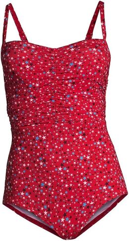 نهاية الأراضي 'Womens Clorine مقاومة الحبيب قطعة واحدة في ملابس السباحة السيطرة على Compass Red Multi Stars بالإضافة إلى 16W in Saudi Arabia