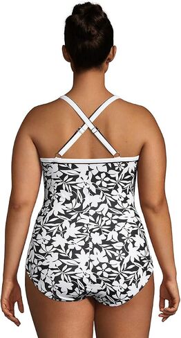 Lands 'End Womens Clorine Clorine Reced X-Back قطعة واحدة in Saudi Arabia