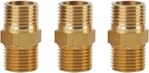 Generic 20 Pieces External Thread Brass Pipe Hex Nipple Fitting Nipple Air Pipe Water Fuel Household in Saudi Arabia