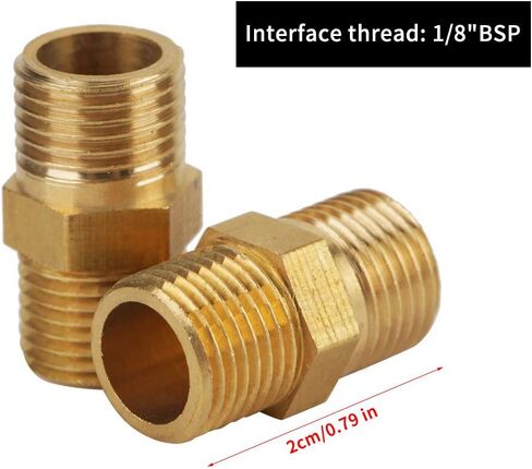 Generic 20 Pieces External Thread Brass Pipe Hex Nipple Fitting Nipple Air Pipe Water Fuel Household in Saudi Arabia