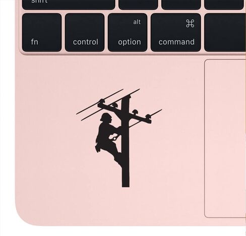 Lineman Fixer Electrician 1 (White) (Set Of 2) Premium Waterproof Vinyl Decal Stickers For Laptop Phone Accessory Helmet Car Window Bumper Mug Tuber Cup Door Wall Decoration in Kuwait