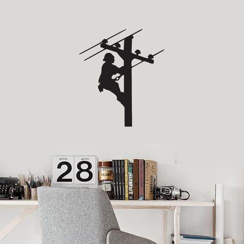 Lineman Fixer Electrician 1 (White) (Set Of 2) Premium Waterproof Vinyl Decal Stickers For Laptop Phone Accessory Helmet Car Window Bumper Mug Tuber Cup Door Wall Decoration in Kuwait