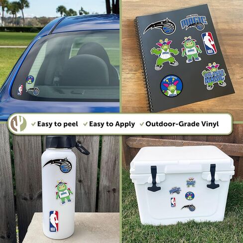 Desert Cactus Orlando Magic NBA مرخص رسميًا ملصقات فينيل شارات محمول زجاجة ماء القرص (Type 2-Mascot) in Kuwait