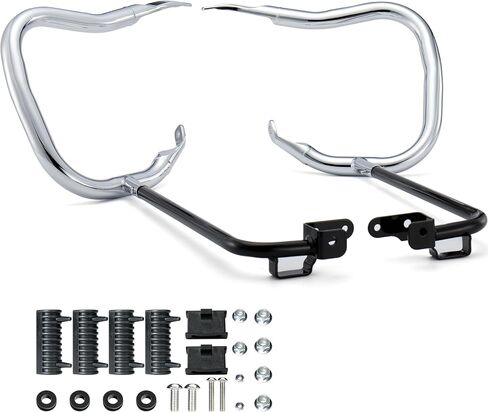 Mokitdora 2023-2025 Street Glide Road Glide Glide Saddlebag Guard Bars Bars 1.25 "Harley flhxse fltrxse flhx fltrx fltrxstse mount bracket round ، black in Saudi Arabia