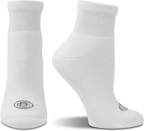 Doctor's Choice Women's Diabetic Socks, Non-Binding, Circulatory, Cushioned, Crew Socks for Swollen Feet, 4 Pack, Grey, Shoe Size 6-10, Diabetic Socks for Women Size 9-11 in Saudi Arabia