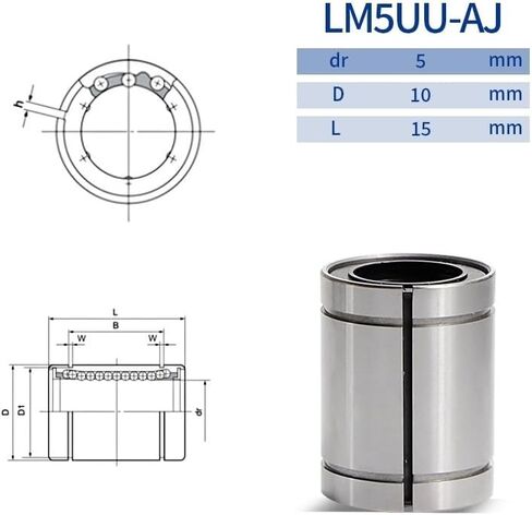 1PC Linear Motion Ball Bearings LM5UU/6/8/10/12/13/16/20/25/30/35/40/50/60/LM80UU-AJ Small Open Linear Bearing(LM40UU-AJ) in Saudi Arabia