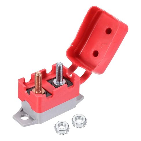 DMiotech 1 Set 12-24V 25A Circuit Breaker,Auto Resettable Stud Type Overload Protector Switch Fuse Holder with Cover and Screws for Boat Rv Car Audio Speaker in Saudi Arabia