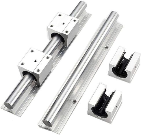 Professional 2pcs 20mm Rod SBR20 Fully Supported Linear Rail Guide Lineaire Shaft with 4Pcs SBR20UU Slide Ball Bearing Block for CNC(200mm) in Saudi Arabia