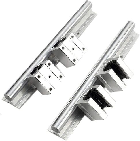 Professional 2pcs 20mm Rod SBR20 Fully Supported Linear Rail Guide Lineaire Shaft with 4Pcs SBR20UU Slide Ball Bearing Block for CNC(200mm) in Saudi Arabia