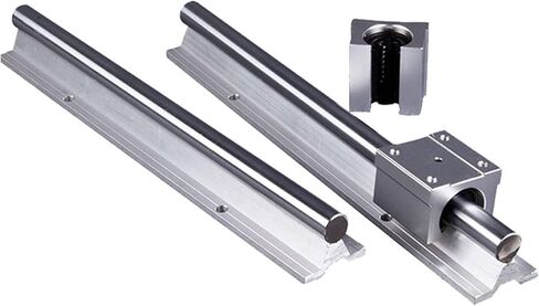 Professional 2pcs 20mm Rod SBR20 Fully Supported Linear Rail Guide Lineaire Shaft with 4Pcs SBR20UU Slide Ball Bearing Block for CNC(200mm) in Saudi Arabia
