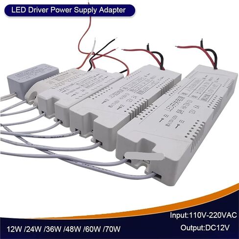 1PCS DC12V إلى 85-265V LED مزود الطاقة LED Dirver 12W 24W 48W 60W 72W محول إضاءة محول لضوء سقف LED (6-10W 600MA) in Saudi Arabia
