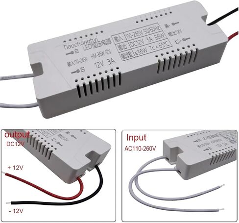 1PCS DC12V إلى 85-265V LED مزود الطاقة LED Dirver 12W 24W 48W 60W 72W محول إضاءة محول لضوء سقف LED (6-10W 600MA) in Saudi Arabia