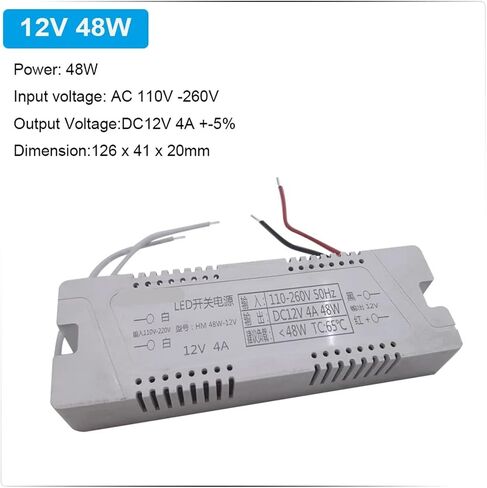 1PCS DC12V إلى 85-265V LED مزود الطاقة LED Dirver 12W 24W 48W 60W 72W محول إضاءة محول لضوء سقف LED (6-10W 600MA) in Saudi Arabia