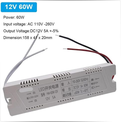 1PCS DC12V إلى 85-265V LED مزود الطاقة LED Dirver 12W 24W 48W 60W 72W محول إضاءة محول لضوء سقف LED (6-10W 600MA) in Saudi Arabia