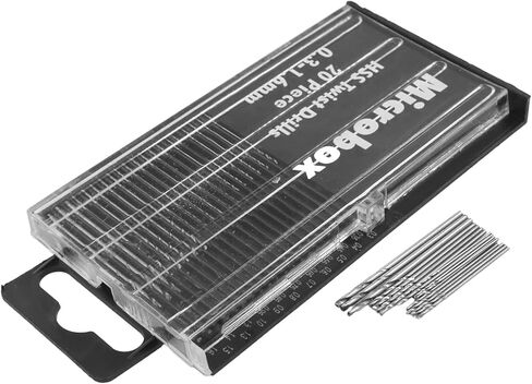 Hordion Micro Drill Bit مجموعة 0.3-1.6 مم ، HSS بتات صغيرة الحفر شانك كامل الأرض تويست تويست أدوات دوارة للحفر in Kuwait