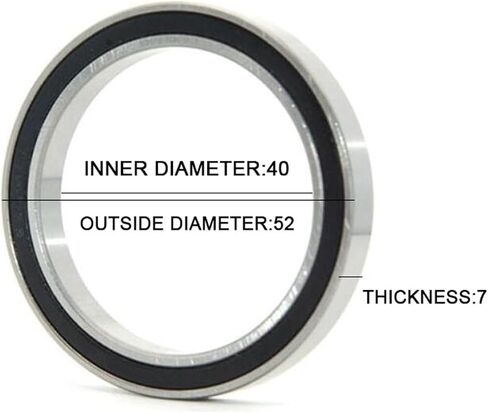 5PCS 6808 ZZ 2RS ABEC-1 40x52x7mm Metric Thin Section Bearings with Corrosion Resistance(10PCS,6808 2RS 40x52x7mm) in Saudi Arabia