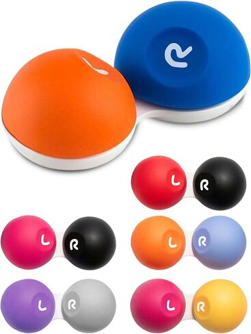 SPORTS WORLD VISION Contact Lens Travel Storage Flat Cases Soft Grip Bulk Buy Box Screw Top Marked R & L | 1 Pcs Per Order in Kuwait