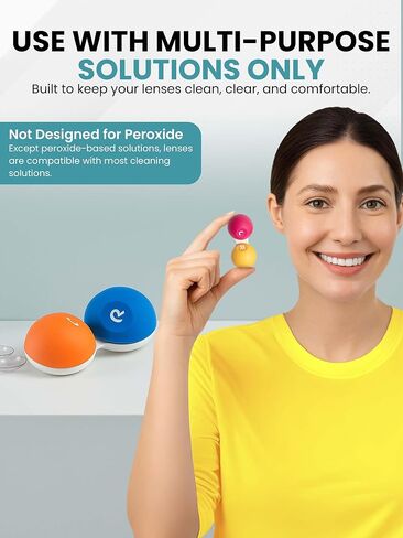 SPORTS WORLD VISION Contact Lens Travel Storage Flat Cases Soft Grip Bulk Buy Box Screw Top Marked R & L | 1 Pcs Per Order in Kuwait