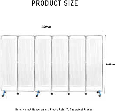 Folding Partition,with 360 Silent Universal Wheels Hospital Screen,for Family Beauty Salon Hospital Clinic(6piece) in Kuwait