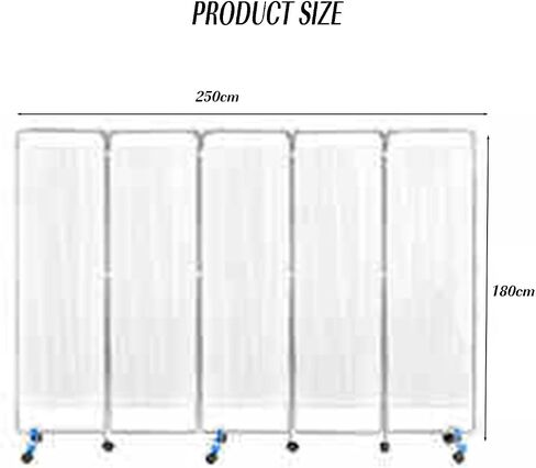 Hospital Partition,with Brake Folding Privacy Screens Silent Wheel,for Family Beauty Salon Hospital Clinic(5piece) in Saudi Arabia