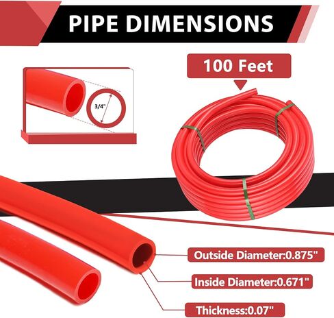 Efield 3/4 بوصة × 100 قدم PEX-B أنبوب/أنابيب (NSF معتمد) اللون الأزرق لتطبيق لخفض الماء الصالحة للشرب مع قاطع الأنابيب ، (A-3) in Saudi Arabia