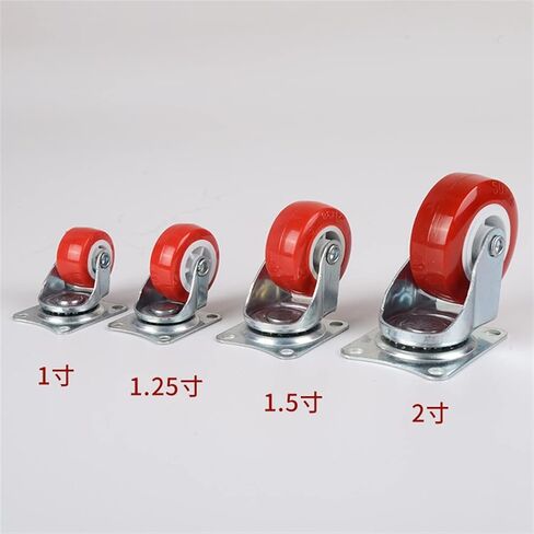 2Pcs Plastic Rail Fixed Casters No Noise Universal Wheel with Brake Small Cart Furniture(Fixed Casters1) in Kuwait