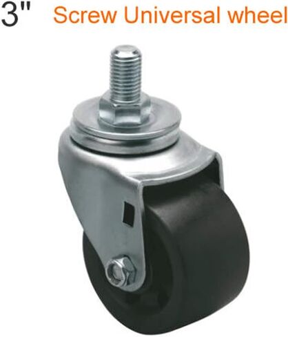 3 Inches Low Center of Gravity Casters Wheel with Side Brake Equipment Casters Steady 1Pcs(Screw Brake) in Kuwait