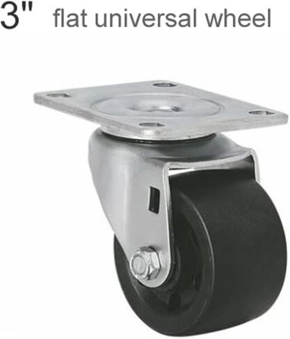 3 Inches Low Center of Gravity Casters Wheel with Side Brake Equipment Casters Steady 1Pcs(Screw Brake) in Kuwait