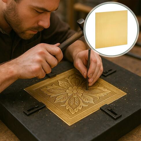 PH PandaHall 2pcs Brass Sheet 8" x 10" 24 Gauge Thickness Brass Plate, Thin Metal Sheets Metal Brass Plates for DIY Handicrafts Jewelry Electrical Repair Industrial in Saudi Arabia