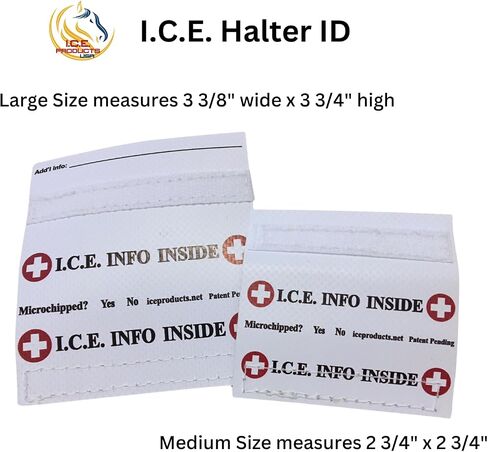 I.C.E. Halter ID Wraps Around a Flat or Rope Halter and Provides Your Emergency Contact Info to First Responder. Ideal for Everyday Use as Well as for Natural Disaster Preparation in Saudi Arabia