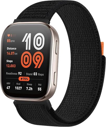 AK Nylon Strap Compatible with Amazfit Bip 6 / Bip 5 Smart Watch Band, Amazfit GTR 4 Bands, 22mm Soft Sport WristBand for Amazfit Bip 6 / Bip 5 / GTR 4 Women Men in Saudi Arabia