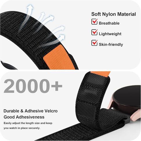 AK Nylon Strap Compatible with Amazfit Bip 6 / Bip 5 Smart Watch Band, Amazfit GTR 4 Bands, 22mm Soft Sport WristBand for Amazfit Bip 6 / Bip 5 / GTR 4 Women Men in Saudi Arabia