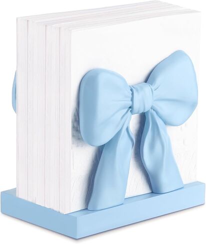 Chunful Pink Bow Napkin Holder Cute Kitchen Napkin Holder for Table Standing Paper Storage for Table Countertop Coquette Bow Gifts for Women Kitchen Dining Picnic in Saudi Arabia