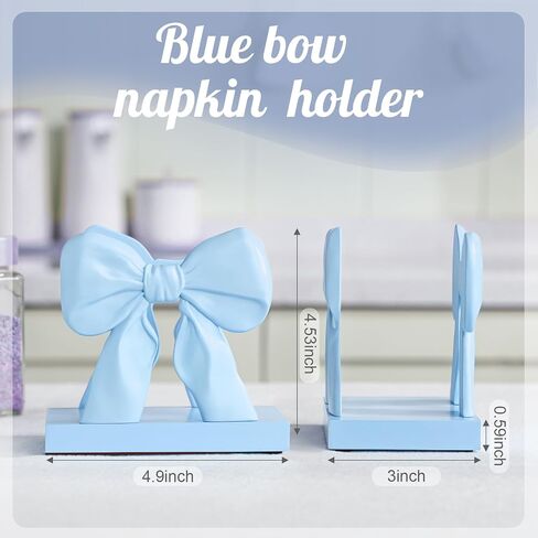 Chunful Pink Bow Napkin Holder Cute Kitchen Napkin Holder for Table Standing Paper Storage for Table Countertop Coquette Bow Gifts for Women Kitchen Dining Picnic in Saudi Arabia