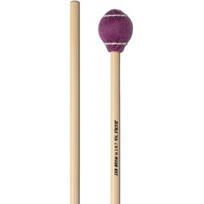 Vic Firth Corpsmaster Signature Series Marimba Mallets-M267-Ian Grom-Yarn-Medium Hard-White/Purple Mallets (M267) in Kuwait