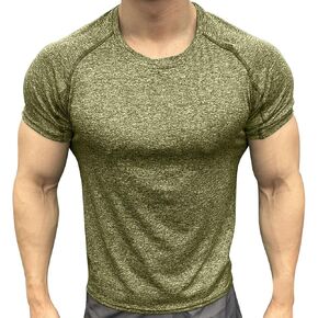 Workout Mens Shirts Quick Dry Gym Short Sleeve Moisture Wicking T Shirts for Running Athletic Casual Work Tee Tops in Kuwait