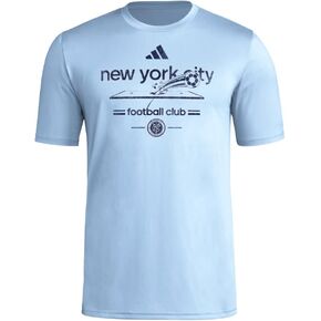 Adidas Men's New York City FC Vintage World Pre-Game Short Sleeve T-Shirt in Saudi Arabia