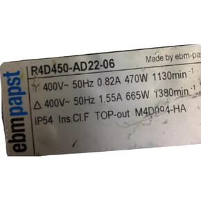 400V 0.82/1.55A 470/665W 1130/1380RPM coolig Fan in Saudi Arabia