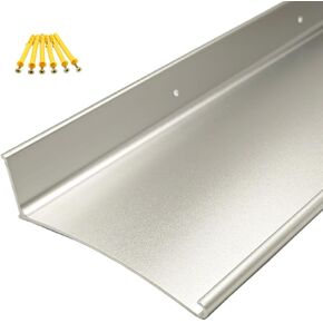 Extra Wide 5.12" W Door rain drip Guard Overhead,43.3" L Aluminum drip Cap for Exterior Doors Window Top,rain drip Edge Flashing,Water Deflector,rain Diverter,Anodized Black 1PCS in Kuwait