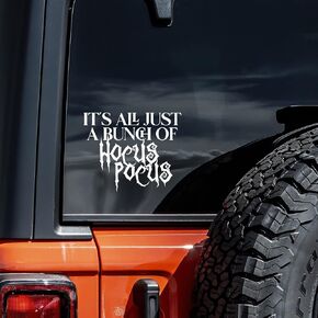 It's All Just A Bunch of Hocus Decal Vinyl Sticker Auto Car Truck Wall Laptop | White | 5.5" x 4.5" in Kuwait