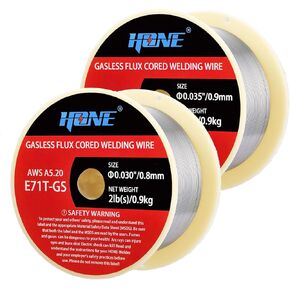 HONE Flux Core Wire .030, 2-Pound AWS E71T-GS .030 Diameter Low Splatter Gasless Flux Core Welding Wire .030 with Strong ABS Plastic Spool, 030 Flux Core Welding Wire Match MIG Welding Equipment. in Kuwait