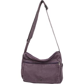 Canvas Crossbody Bag Messenger Bag for Women & Men Vintage Satchel with Multiple Pockets in Kuwait
