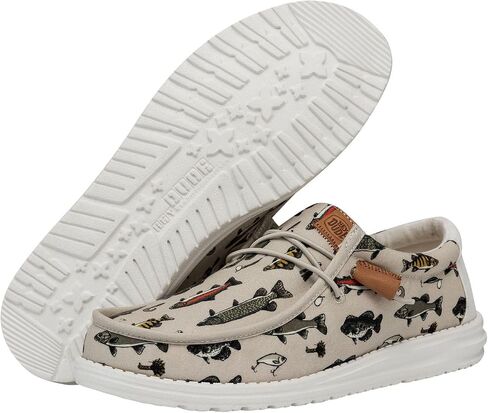 HEYDUDE Wally Fish Lure Black Size 11, Mens Shoes, Slip-on Loafers, Comfortable & Light-Weight in Saudi Arabia