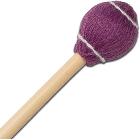 Vic Firth Corpsmaster Signature Series Marimba Mallets-M267-Ian Grom-Yarn-Medium Hard-White/Purple Mallets (M267) in Saudi Arabia