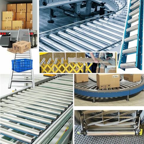 4pcs Light Duty Gravity Roller Conveyor - Dia 25 32 38 50 60 Mm, Industrial Factory Conveyor Rollers Belt Replacement Roller, Transmission Galvanized Steel Tube in Kuwait