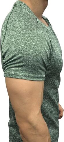 Workout Mens Shirts Quick Dry Gym Short Sleeve Moisture Wicking T Shirts for Running Athletic Casual Work Tee Tops in Saudi Arabia