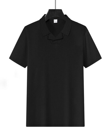 رجال القمصان الملمس وافل الأكمام قصيرة القمصان غير الرسمية رطوبة الفتل in Kuwait