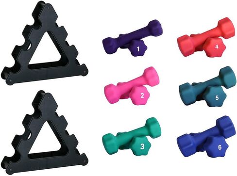 Ader Neoprene Dumbbell Set w/Rack in Saudi Arabia